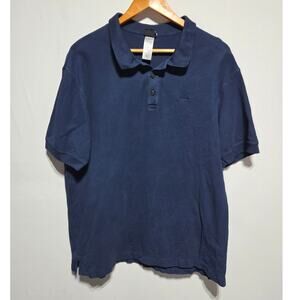 Patagonia Men's 100% Organic Cotton Navy Blue Polo Shirt Size Large